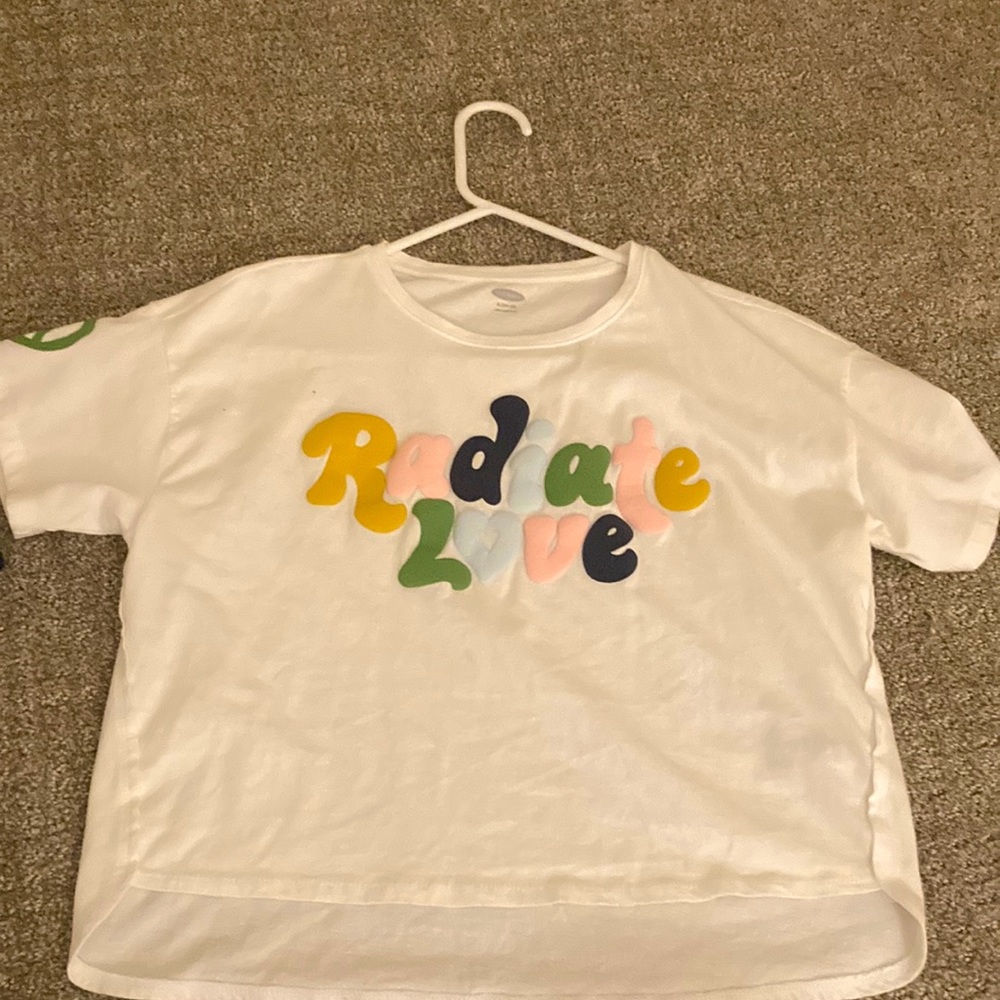 I am selling a nice summer t shirt that is a little crooked but not to much!!
